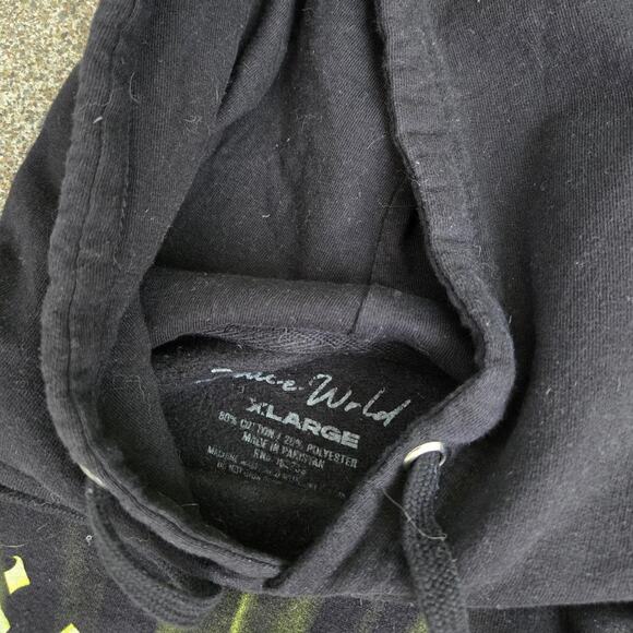 Vtg Y2k JUICE WRLD Airbrush Portrait Graphic Hip Hop Rap Hooded Sweatshirt XL - Picture 4 of 6